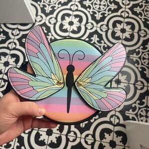 NWOT Betsey Johnson Rainbow Butterfly Wristlet